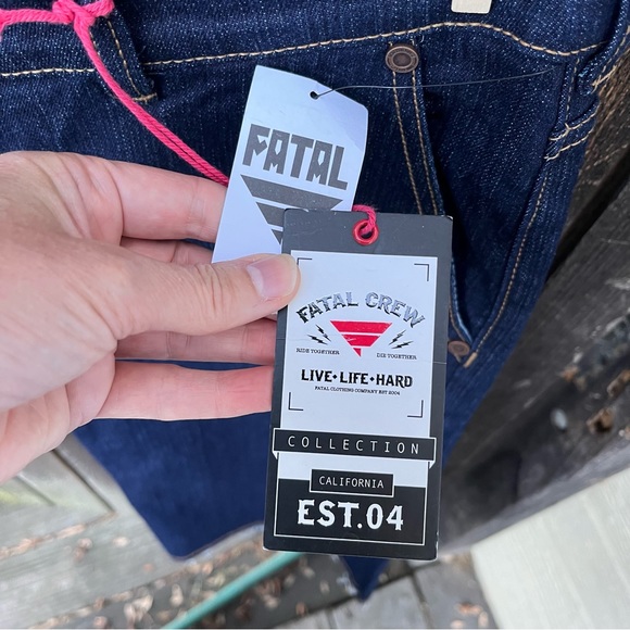 Fatal Men’s Denim Cut Off Jean Shorts NWT Sz 36 - Picture 6 of 13